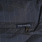 Dolce & Gabbana Navy Blue Polyester Pinstripe Men Shorts Swimwear