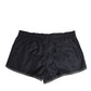 Dolce & Gabbana Black White Polyester Logo Elastic Waistband Swimwear