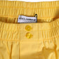 Dolce & Gabbana Yellow Cotton Elastic Waistband Short Swimwear