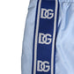Dolce & Gabbana Light Blue Nylon DG Logo Tape Men Shorts Swimwear