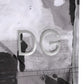 Dolce & Gabbana Black White Camouflage DG Logo Men Swimwear
