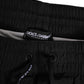 Dolce & Gabbana Black White Striped DG Logo Men Short  Swimwear