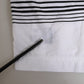 Dolce & Gabbana Black White Striped DG Logo Men Short  Swimwear