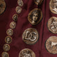 Dolce & Gabbana Burgundy Silk Coin Print Men Boxer Short Swimwear