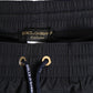 Dolce & Gabbana Black Nylon Side Logo Tape Shorts Swimwear