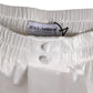 Dolce & Gabbana White Silk Satin Elastic Men Boxer Short Swimwear
