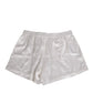 Dolce & Gabbana White Silk Satin Elastic Men Boxer Short Swimwear