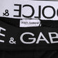 Dolce & Gabbana Black Cotton Elastic Logo Waistband Swimwear
