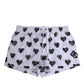 Dolce & Gabbana White Black Heart Print Men Boxer Short Swimwear