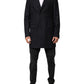 Dolce & Gabbana Dark Blue Wool Men Jacket Coat Blazer Suit
