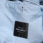 Dolce & Gabbana Light Blue Linen Double Breasted Men Jacket Blazer