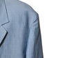 Dolce & Gabbana Light Blue Linen Double Breasted Men Jacket Blazer