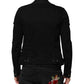 Dolce & Gabbana Black Cotton Denim Stretch Button Up Jacket