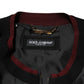 Dolce & Gabbana Black Red Floral Silk Bomber Blouson Jacket