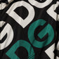 Dolce & Gabbana Black White Logo Print Hooded Coat Men Jacket