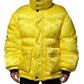 Dolce & Gabbana Yellow Nylon Logo Puffer Bomber Men Jacket