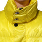 Dolce & Gabbana Yellow Nylon Logo Puffer Bomber Men Jacket