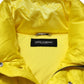 Dolce & Gabbana Yellow Nylon Logo Puffer Bomber Men Jacket