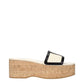 Valentino Garavani Beige Leather Wedge Sandals