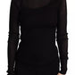 Dolce & Gabbana Black Turtleneck Form Fitting Pullover Sweater
