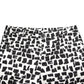 Dolce & Gabbana Black White Abstract Print Cotton Blend Pants