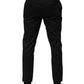 Dolce & Gabbana Black Cotton Tapered Men Formal Trousers Pants