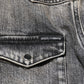 Dolce & Gabbana Black Washed Cotton Snap Long Sleeve Casual Shirt