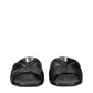 Prada Black Leather Flat Sandals