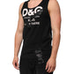 Dolce & Gabbana Black Cotton Sleeveless Tank Top DG Logo Men T-shirt