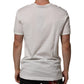 Dolce & Gabbana White Cotton DG Crown Embossed Men T-shirt