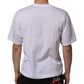 Dolce & Gabbana White Cotton Logo Patch Crew Neck Men T-shirt