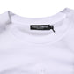 Dolce & Gabbana White Cotton Logo Patch Crew Neck Men T-shirt
