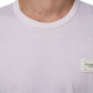Dolce & Gabbana White Cotton Logo Patch Crew Neck Men T-shirt