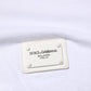 Dolce & Gabbana White Logo Plaque Cotton Crew Neck T-shirt