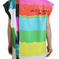 Dolce & Gabbana Multicolor Print Blouse Cotton Tank TV Print T-shirt