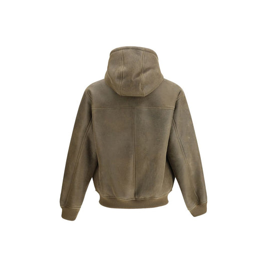 Emporio Armani Brown Lamb Ovis Aries Aries Bomber