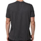 Dolce & Gabbana Grey Cotton V-Neck Logo Plaque Melange T-Shirt