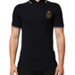 Dolce & Gabbana Navy Blue Cotton Crown Crest Logo Men T-Shirt Mens T-Shirt