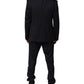 Dolce & Gabbana Black 3 Piece Wool Silk Blend Suit SICILIA
