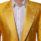 Dolce & Gabbana Yellow 2 Piece Silk Blend Men Suit SICILIA