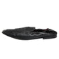 Dolce & Gabbana Black Leather Slip On Men Flat Loafers Shoes
