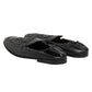 Dolce & Gabbana Black Leather Slip On Men Flat Loafers Shoes