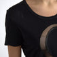 Roberto Cavalli Black Viscose Round Neck CLASS T-shirt