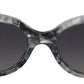 Dolce & Gabbana DG4194 Gray Acetate Logo Plaque Cat Eye Lens Sunglasses
