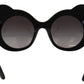 Dolce & Gabbana DG4325BM White Black Acetate Crystal Shades Sunglasses