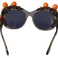 Dolce & Gabbana DG4283B Acetate Crystals Orange Appliques Sunglasses