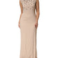 Dolce & Gabbana Nude Ecru Beaded Crystal Embellished Dress