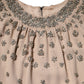 Dolce & Gabbana Nude Ecru Beaded Crystal Embellished Dress