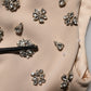 Dolce & Gabbana Nude Ecru Beaded Crystal Embellished Dress