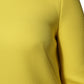 Dolce & Gabbana Yellow Viscose Acetate Mini Long Sleeve Dress